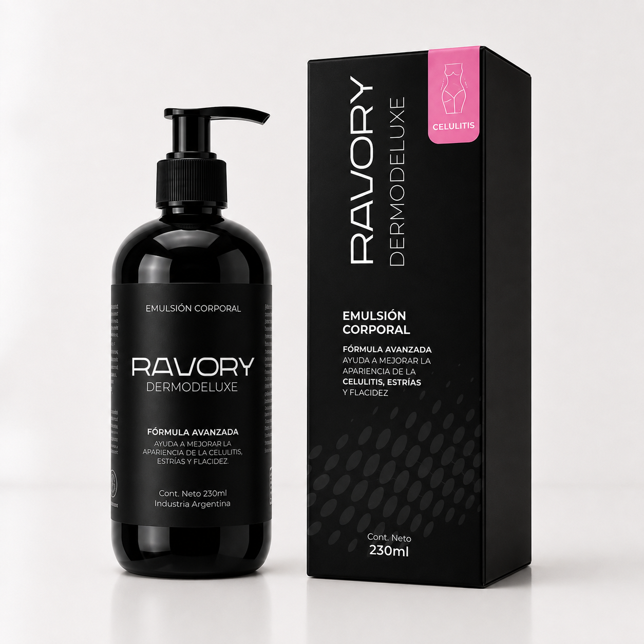 DERMODELUXE – Emulsión Corporal Anticelulitis, Antiflacidez y Efecto Drenante